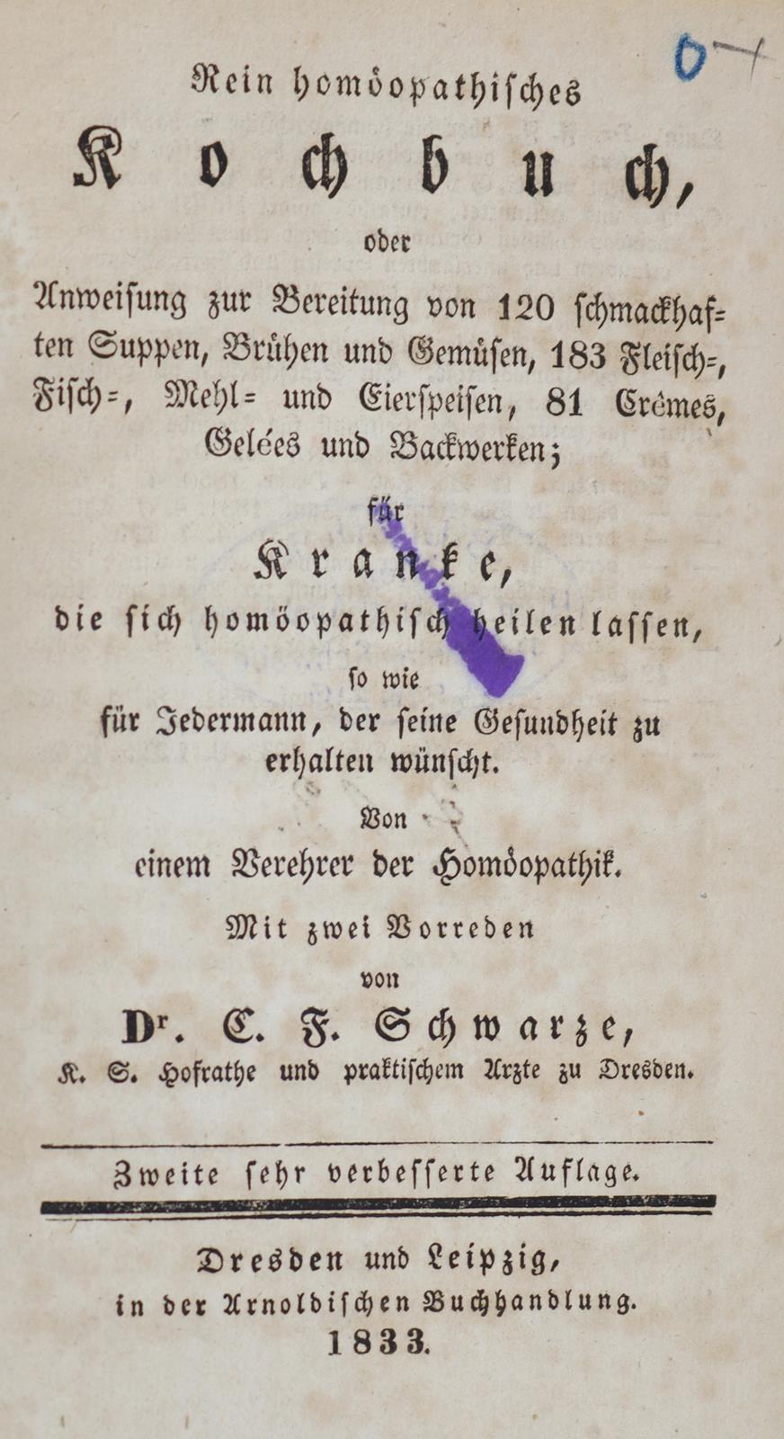 Schwarze,C.F. (Vorw.). | Bild Nr.1