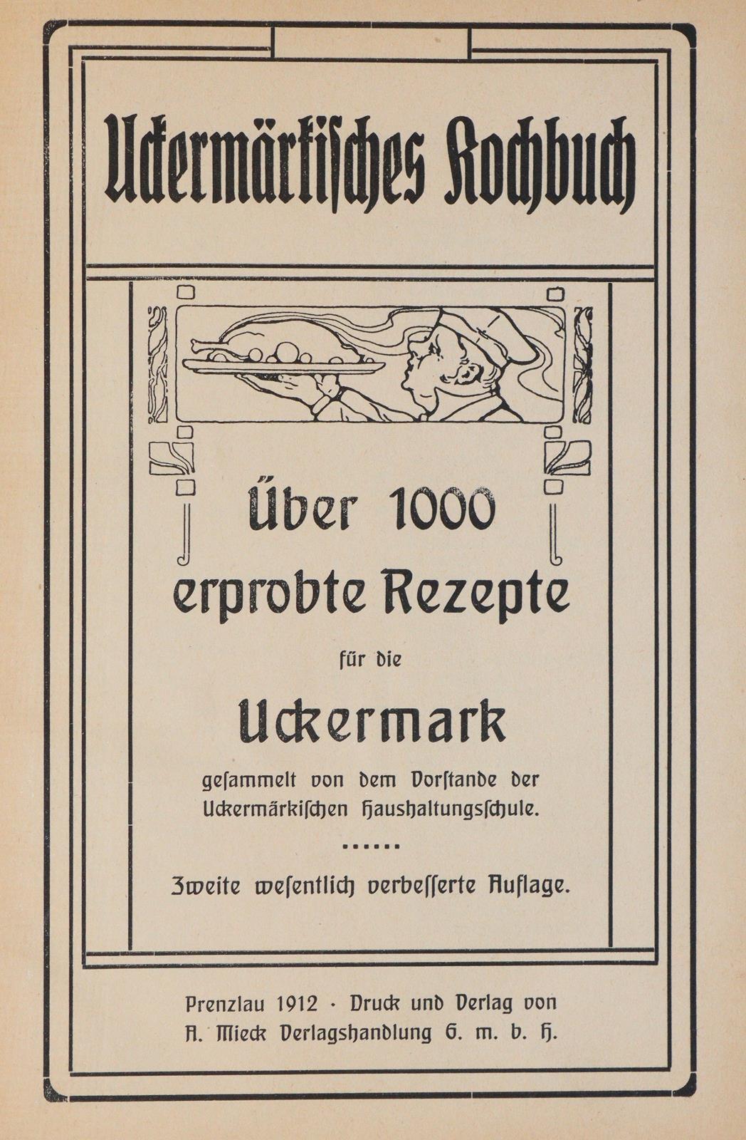 Uckermärkisches Kochbuch. | Bild Nr.1