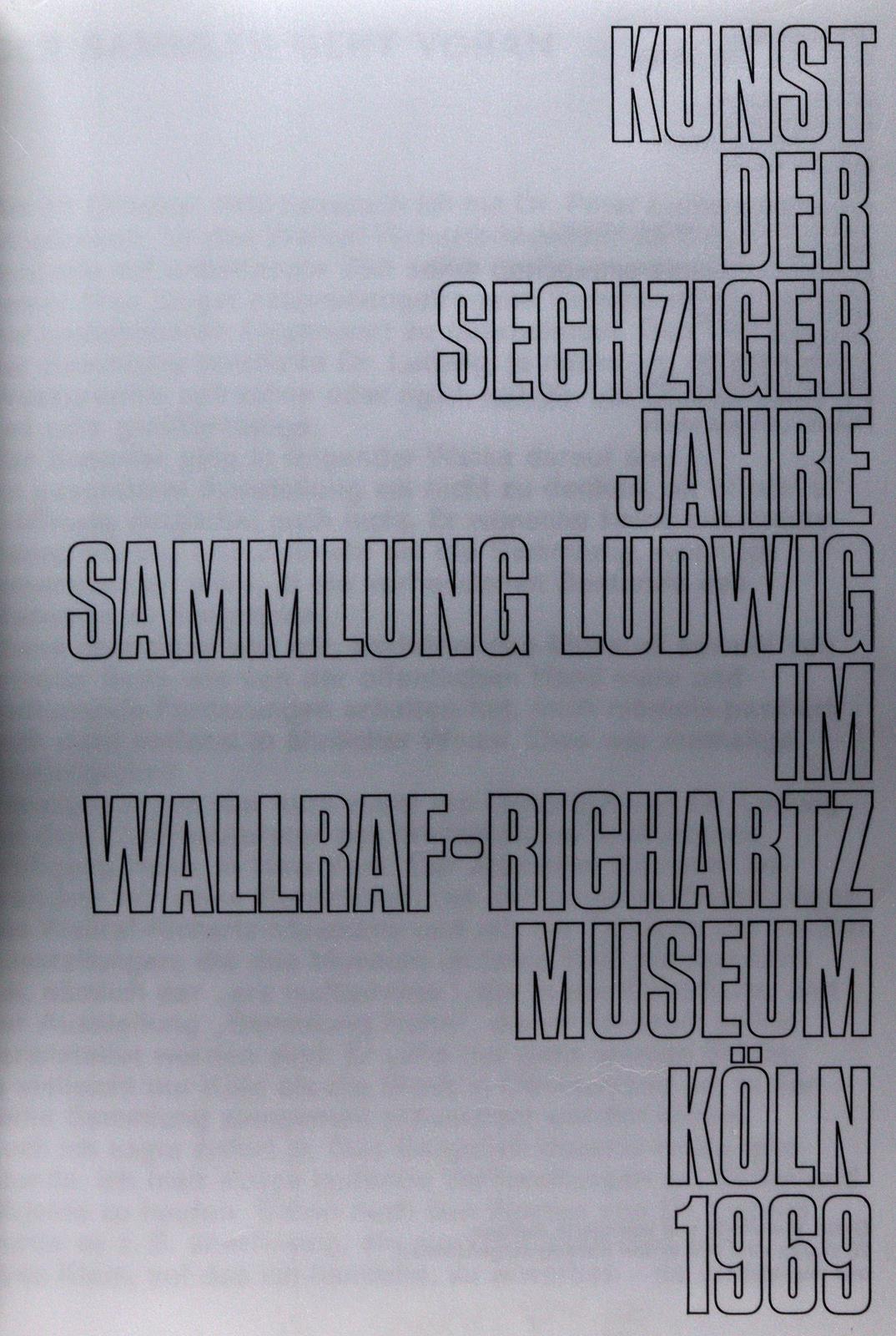 Kunst der sechziger Jahre im Wallraf-Richartz Museum Köln. | Bild Nr.1