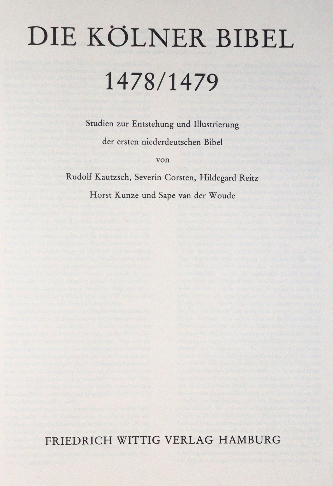 Kölner Bibel 1478/1479, Die. | Bild Nr.1