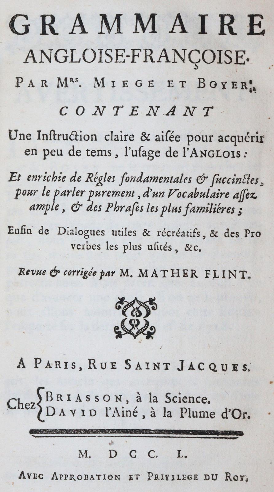 Miege,(G.) u. (A.)Boyer. | Bild Nr.1