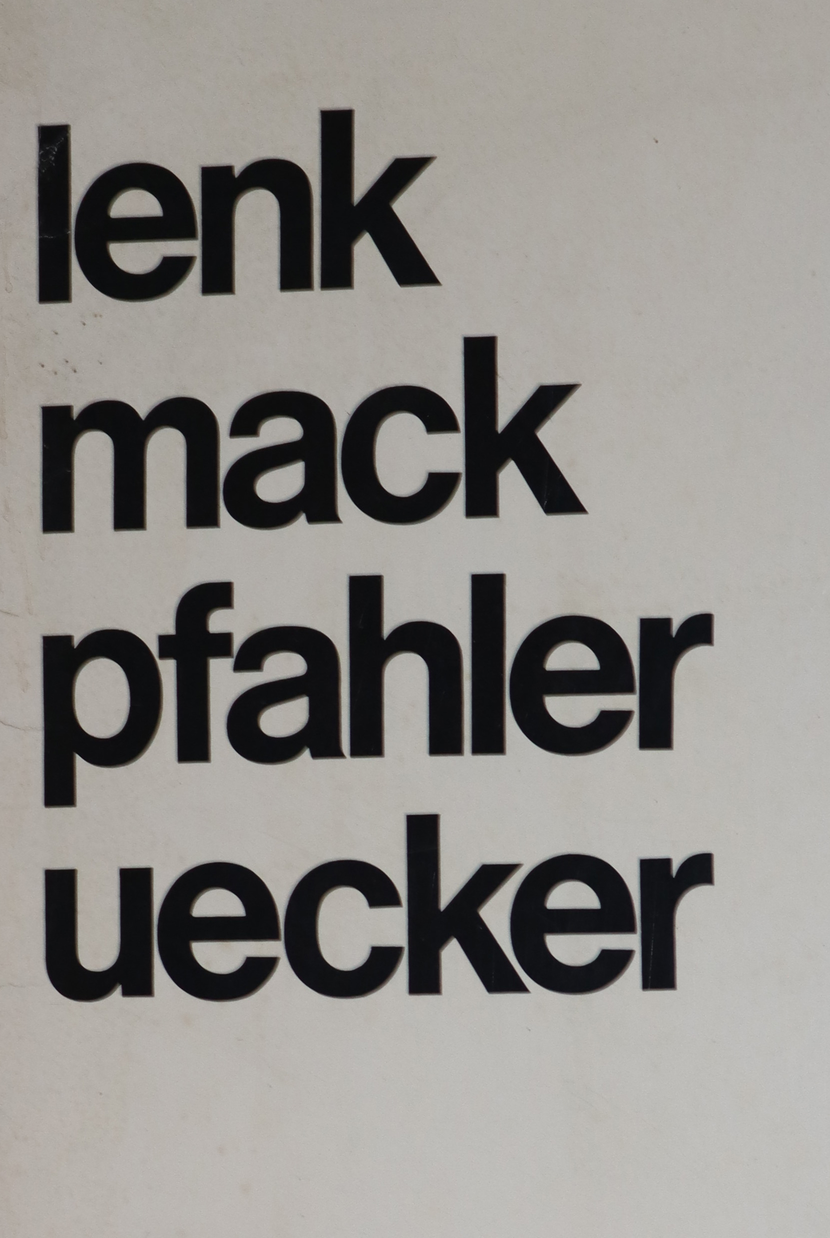 Lenk / Mack / Pfahler / Uecker. | Bild Nr.2