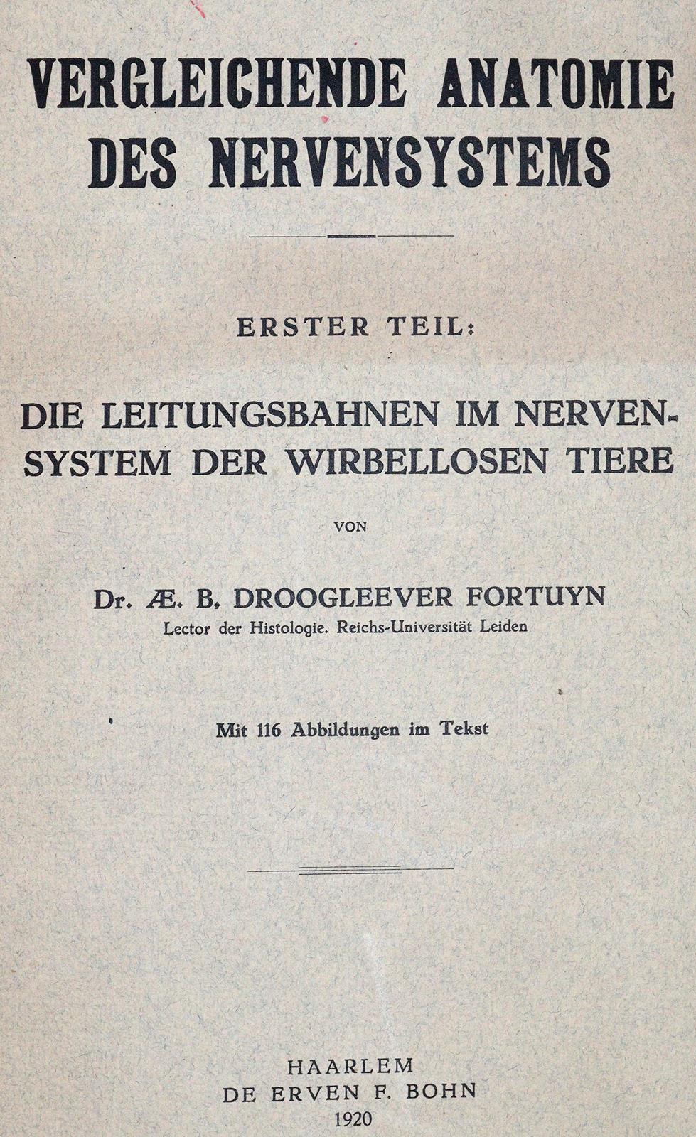 Droogleever Fortuyn,A.B. u. C.U.Ariens Kappers. | Bild Nr.1