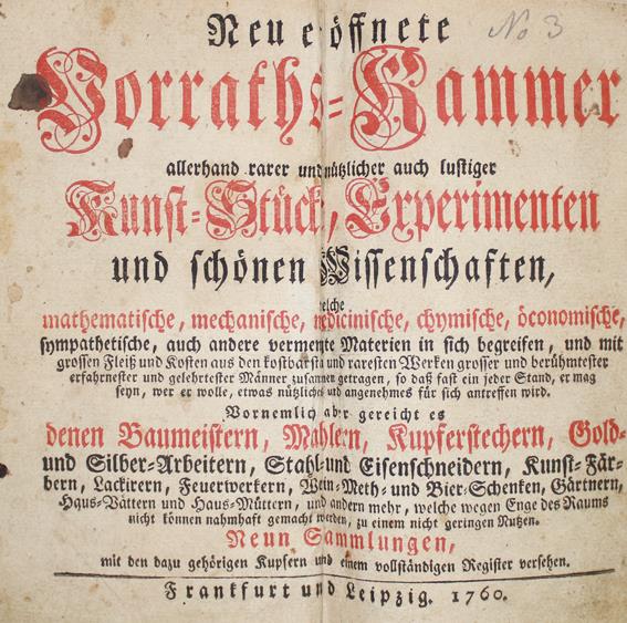 Neu eröffnete Vorraths-Kammer | Bild Nr.1