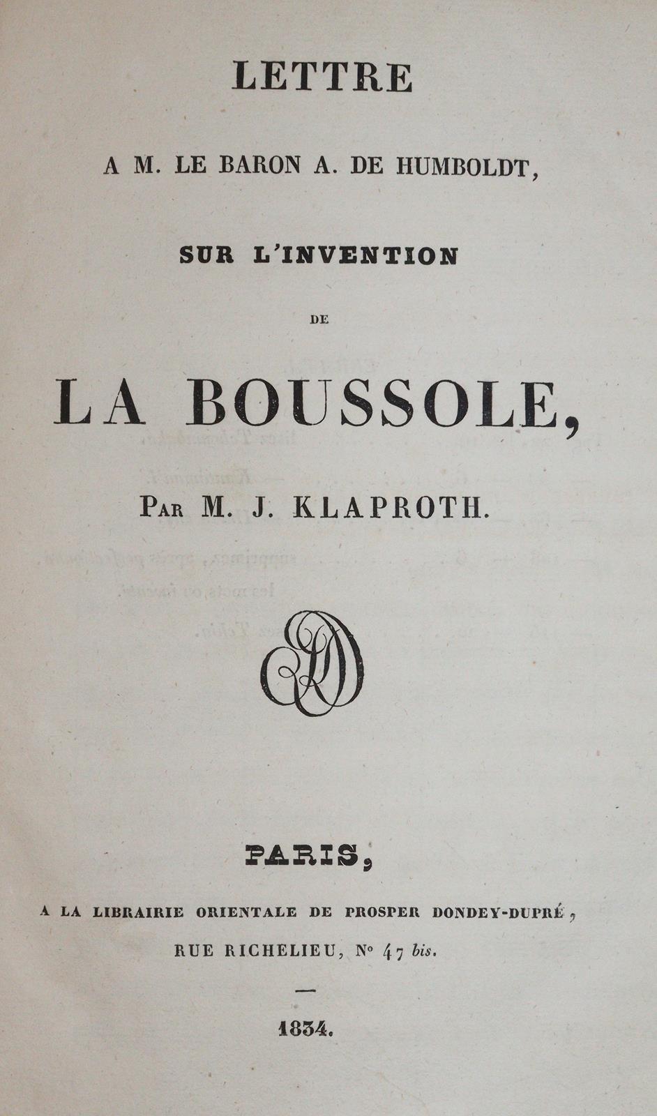 Klaproth,(J.). | Bild Nr.1