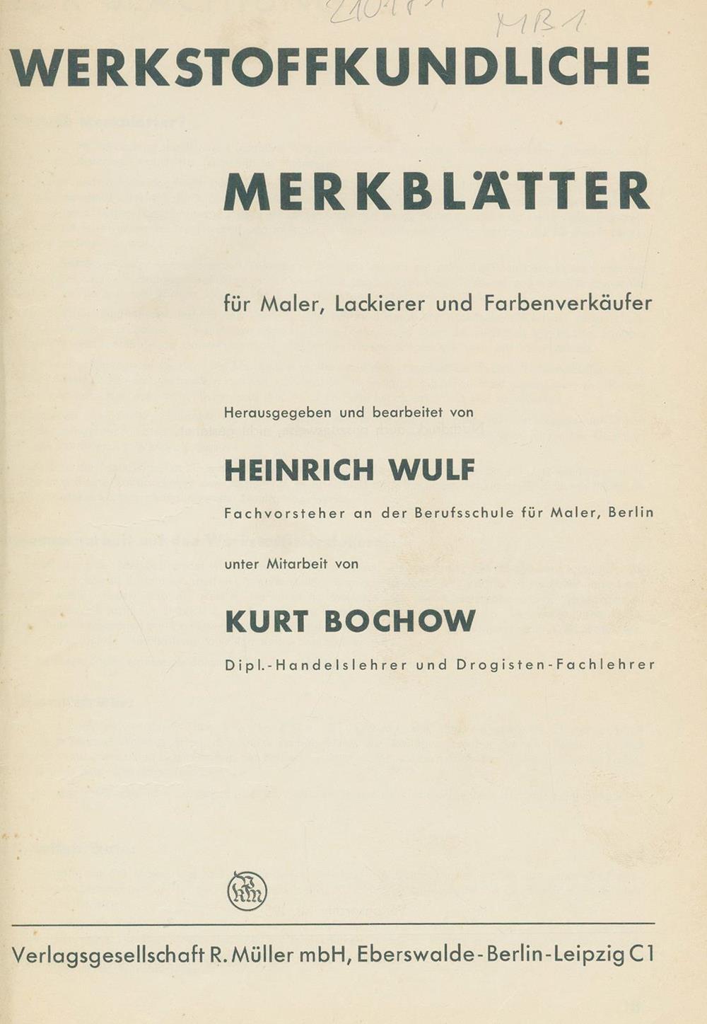 Wulf,H. (Hrsg.). | Bild Nr.1