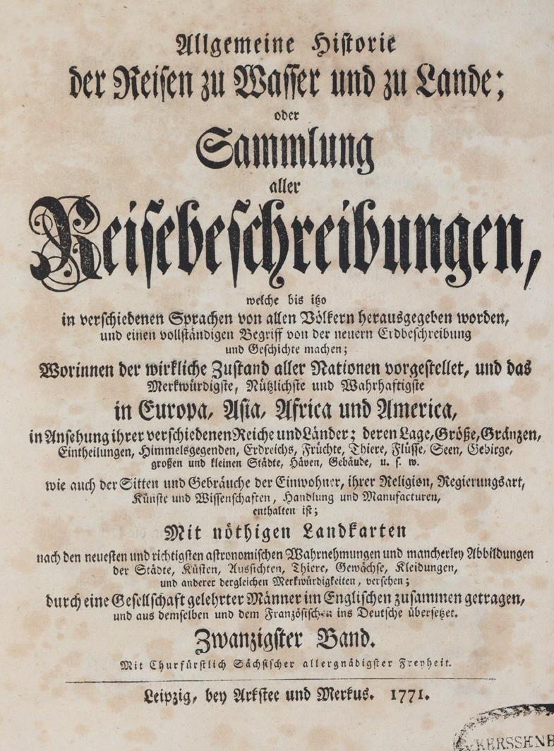 Allgemeine Historie der Reisen | Bild Nr.1