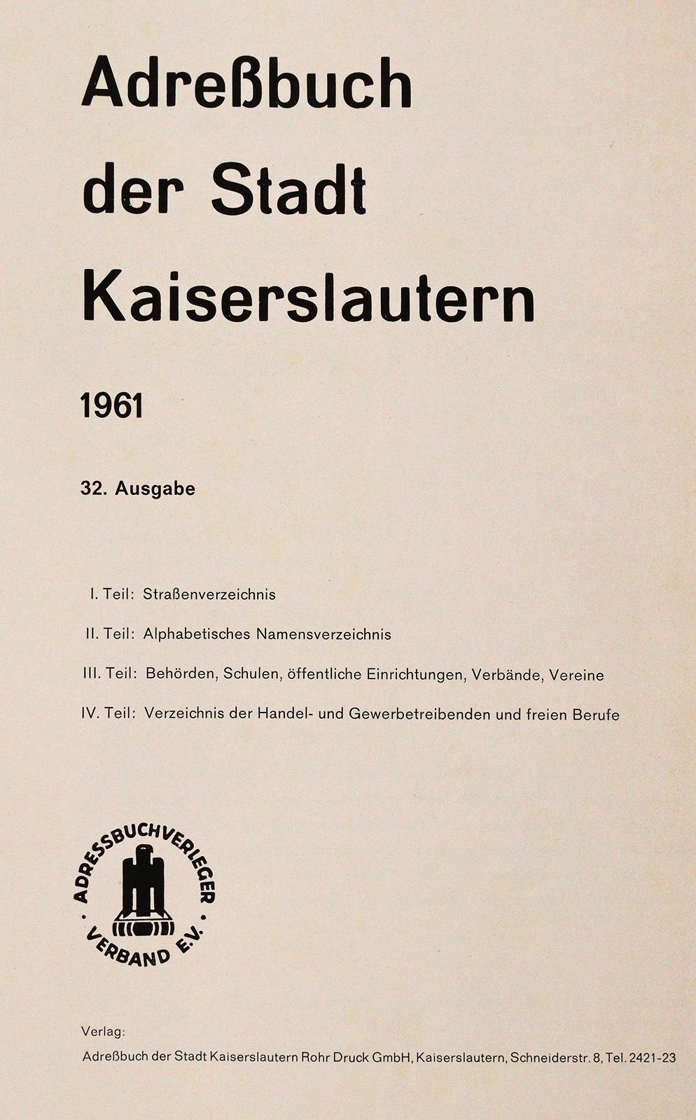 Adreßbuch | Bild Nr.1