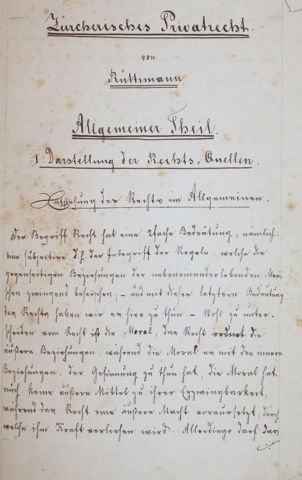 Zürcherisches Privatrecht. | Bild Nr.1