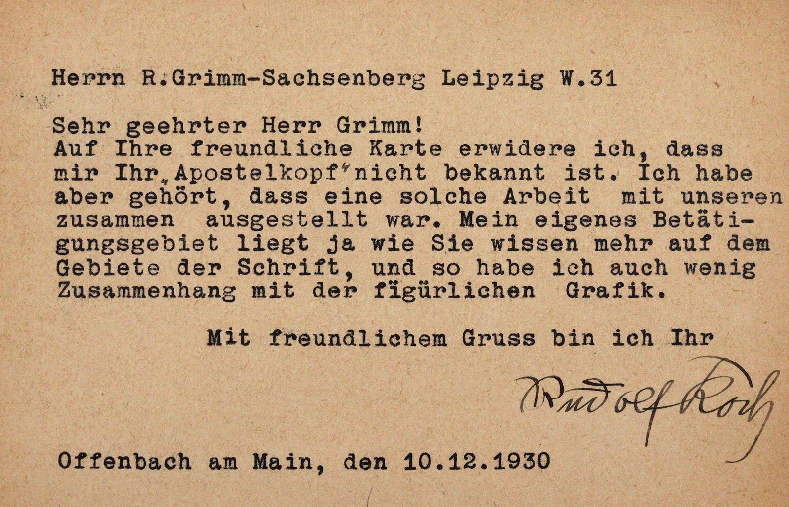 Koch, Rudolf, | Bild Nr.1