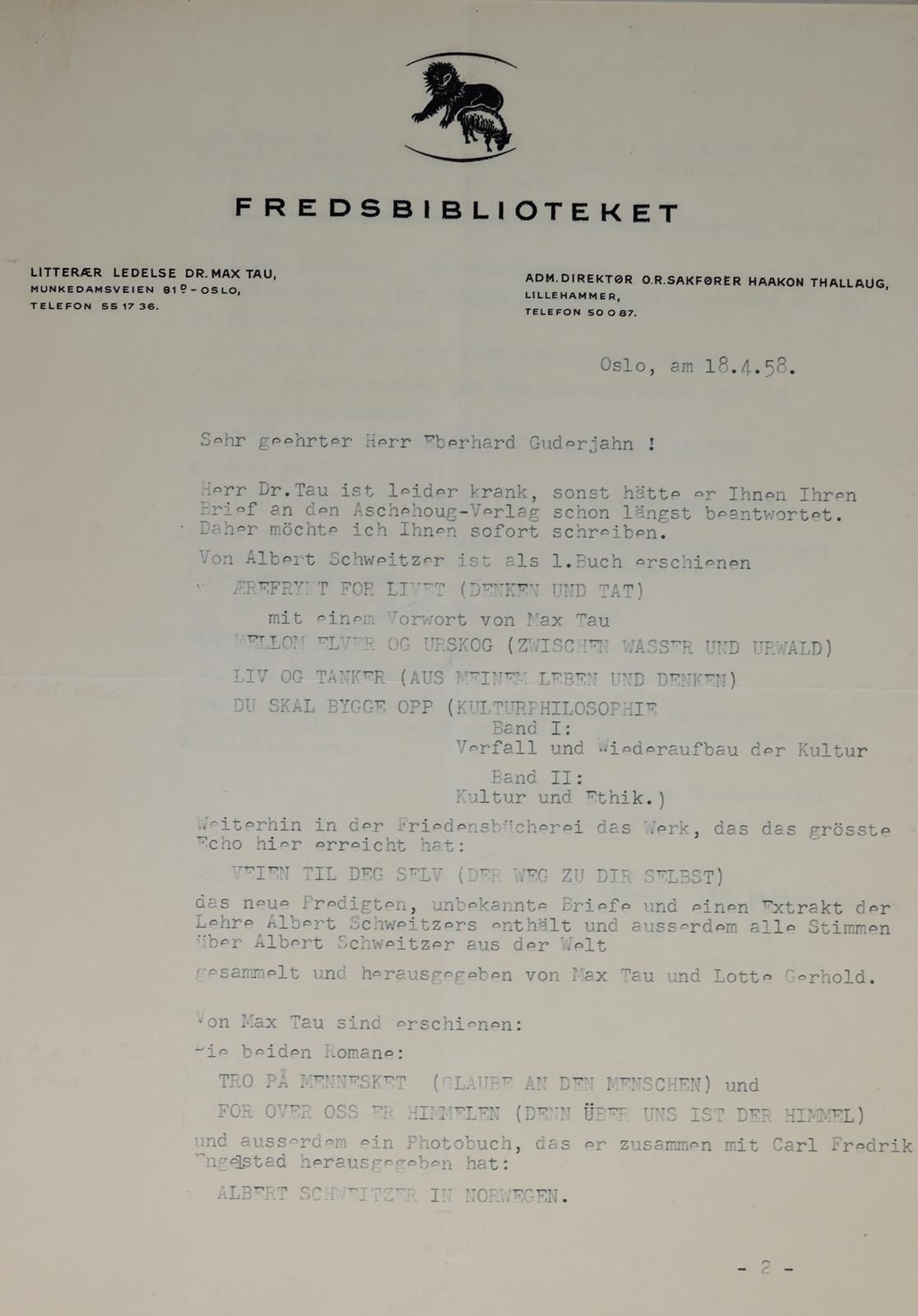 Tau, Max, | Bild Nr.2