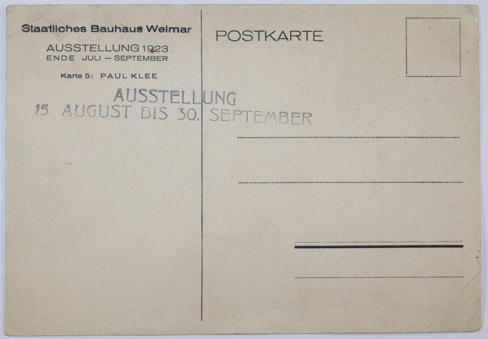 Bauhaus-Postkarten. | Bild Nr.20