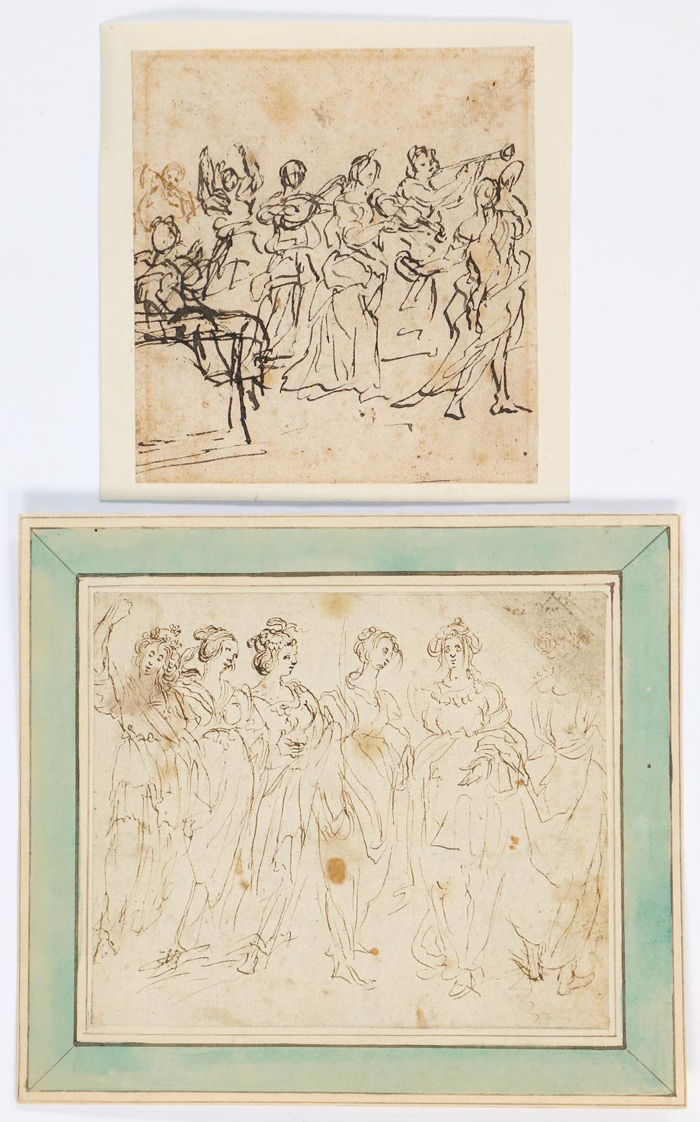 Zwei Federzeichnungen. | Bild Nr.1