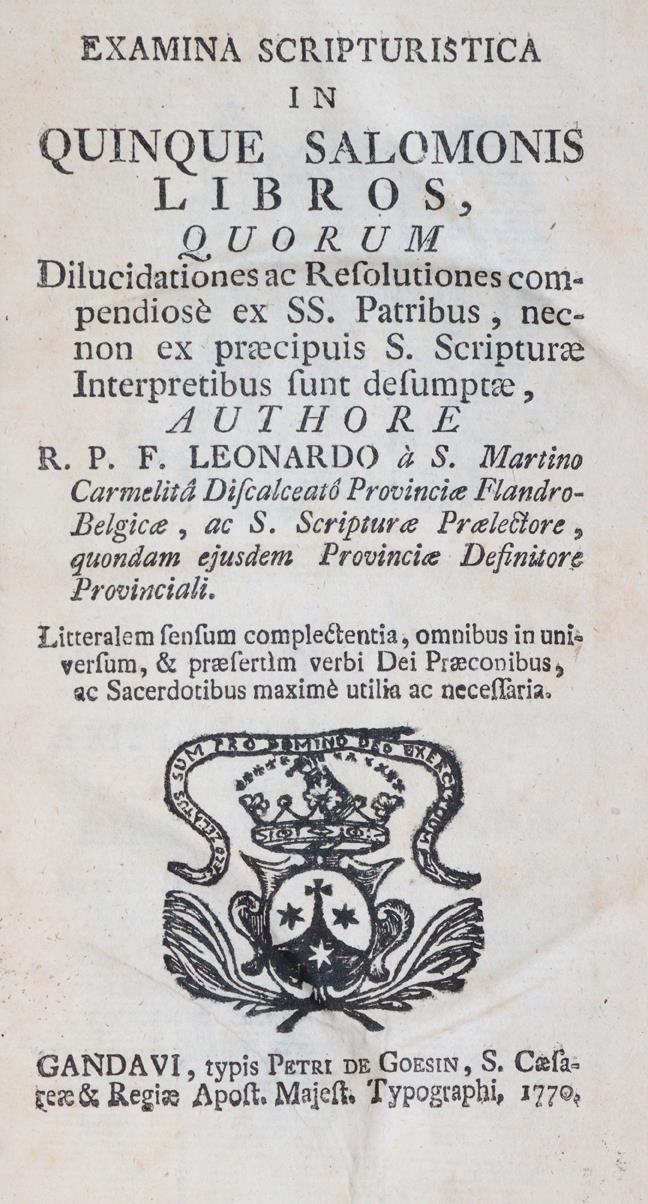 Leonardus a Sancto Martino. | Bild Nr.1