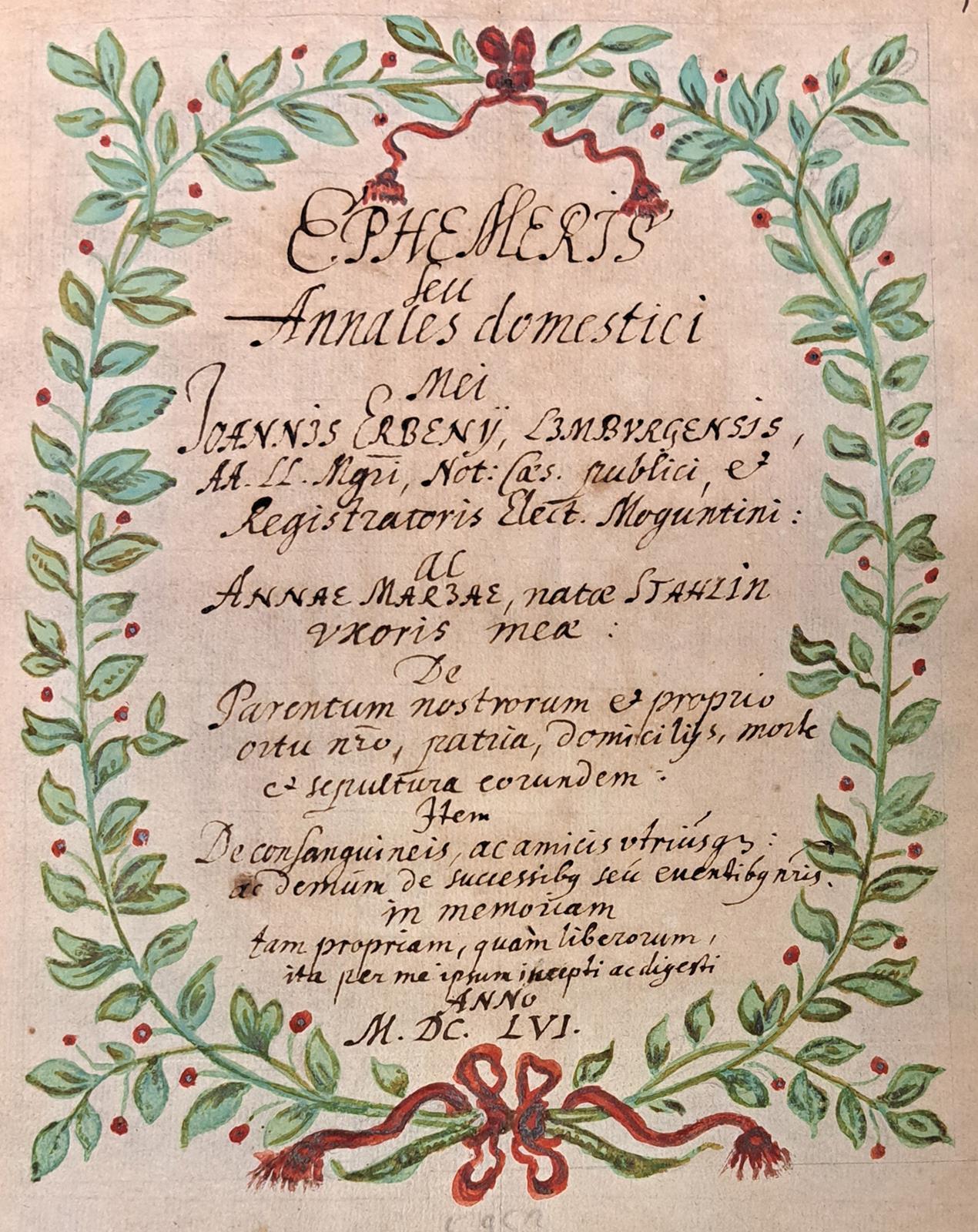Ephemeris seu Annales | Bild Nr.2