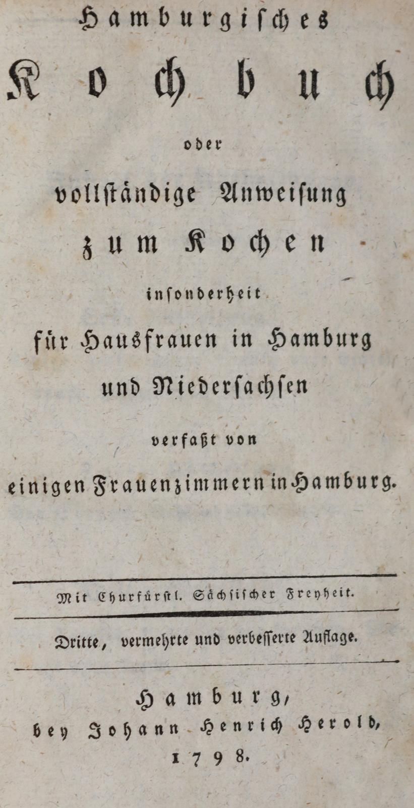 Hamburgisches Kochbuch | Bild Nr.1