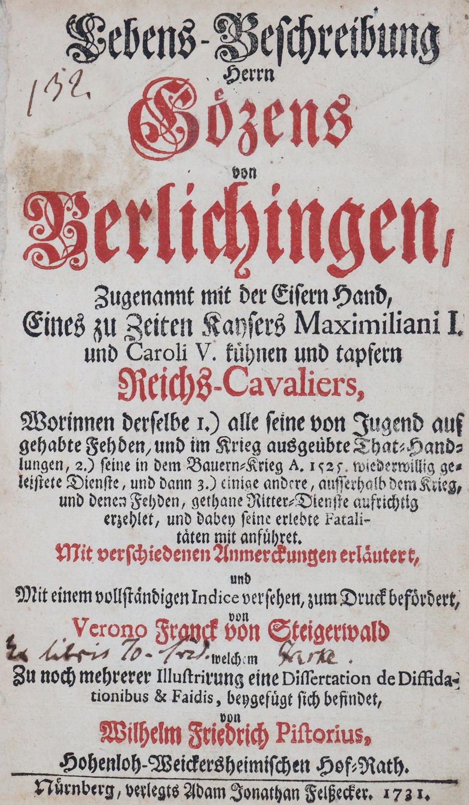 Steigerwald,F.v. (d.i. W.F.v.Pistorius). | Bild Nr.1