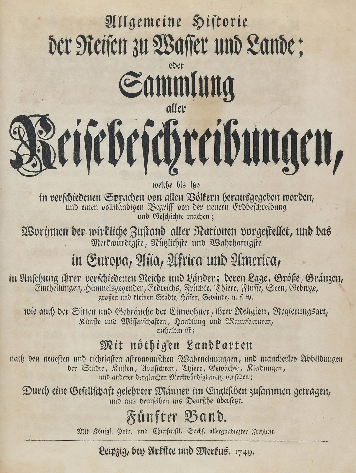 Allgemeine Historie der Reisen | Bild Nr.3