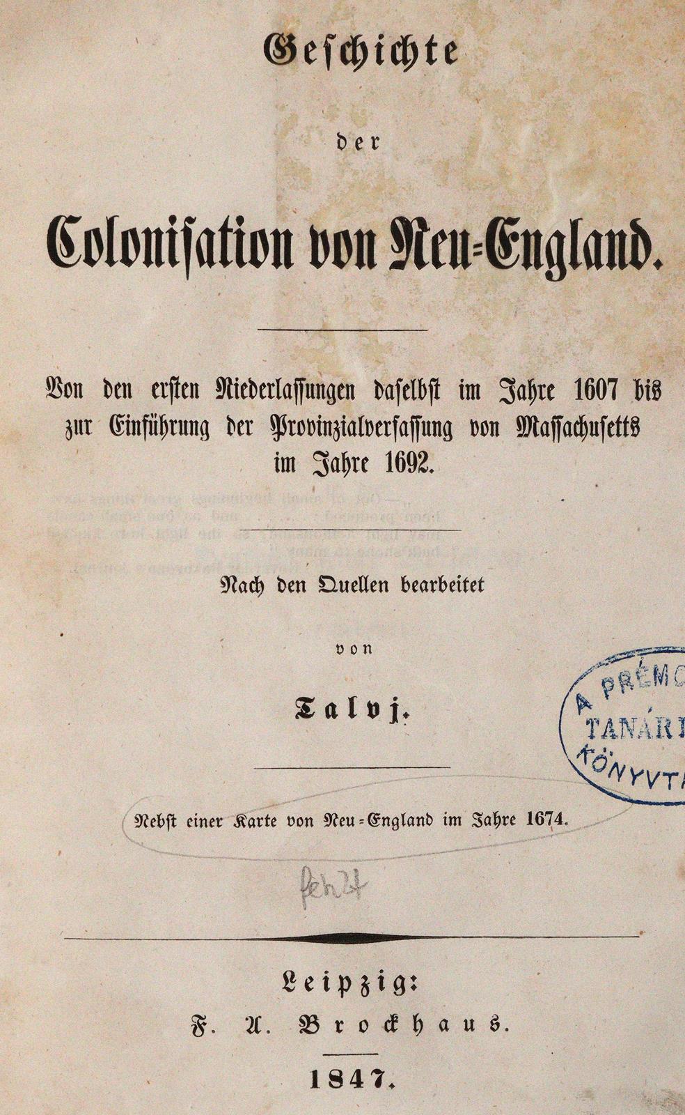 Talvj (d.i. T.A.L.v.Jakob-Robinson). | Bild Nr.1