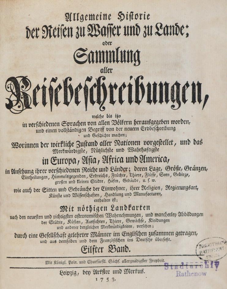 Allgemeine Historie der Reisen | Bild Nr.1