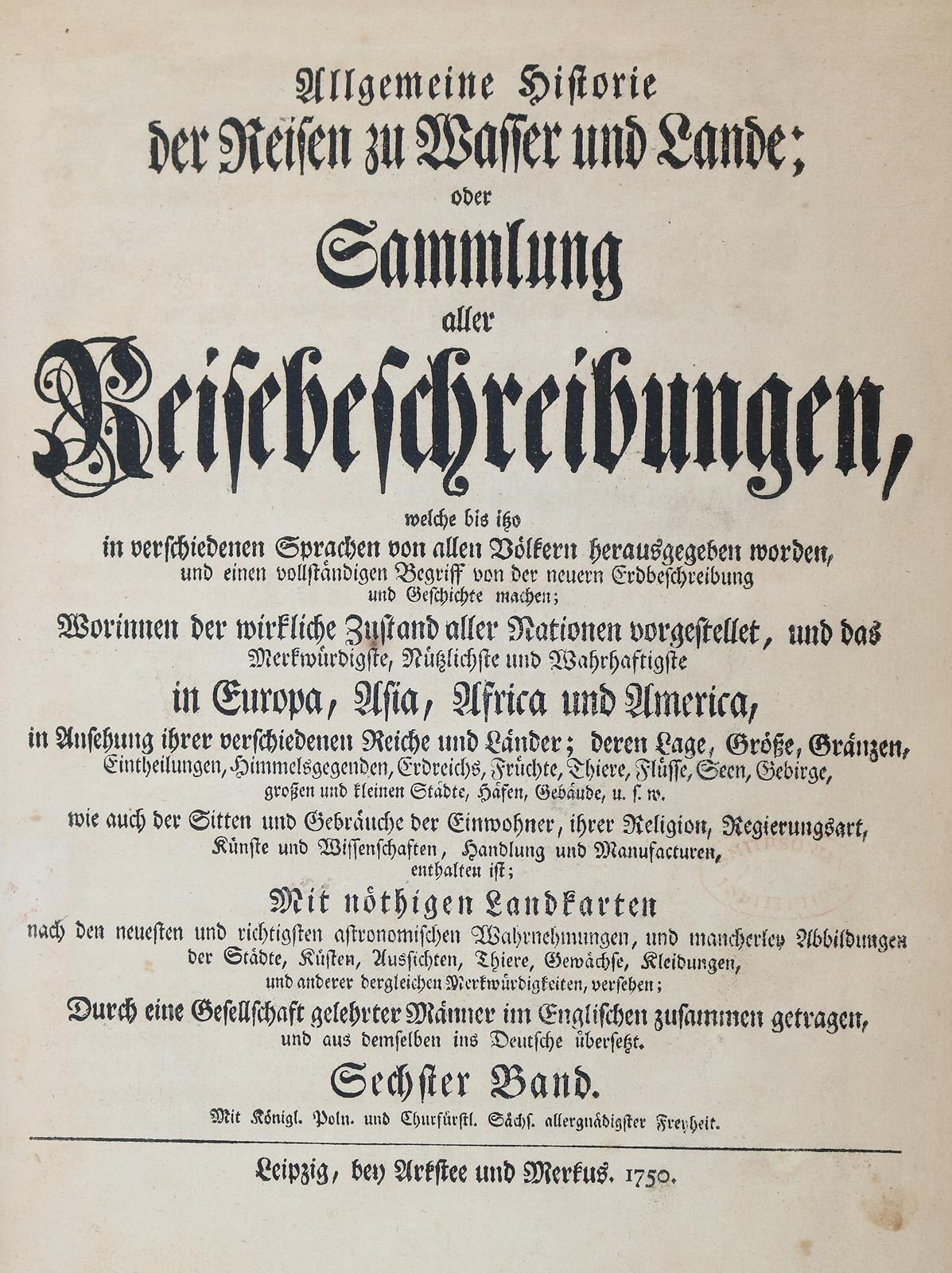 Allgemeine Historie der Reisen | Bild Nr.3