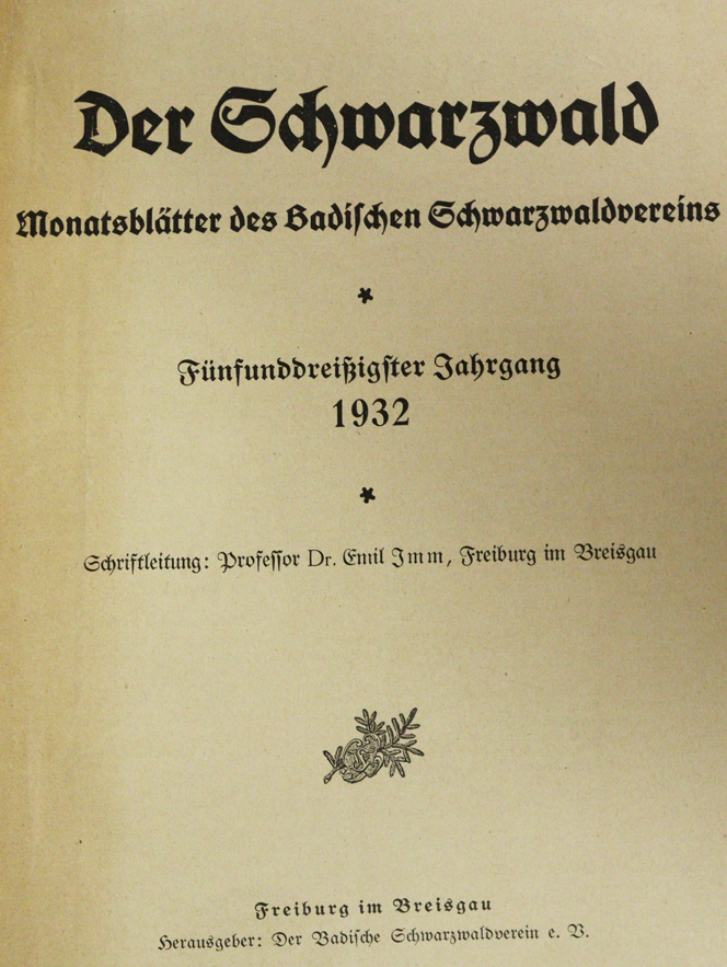 Schwarzwaldverein (Hrsg.). | Bild Nr.1