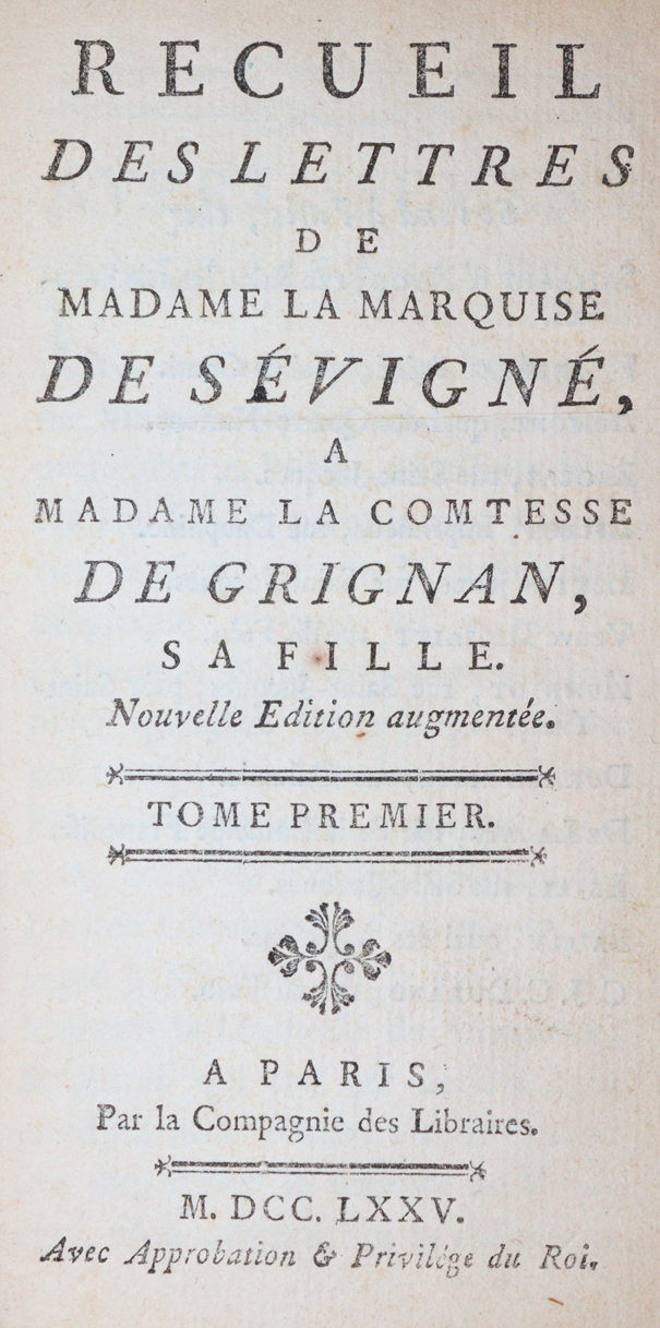 Sevigne,(M.de Rabutin-Chantal). | Bild Nr.1
