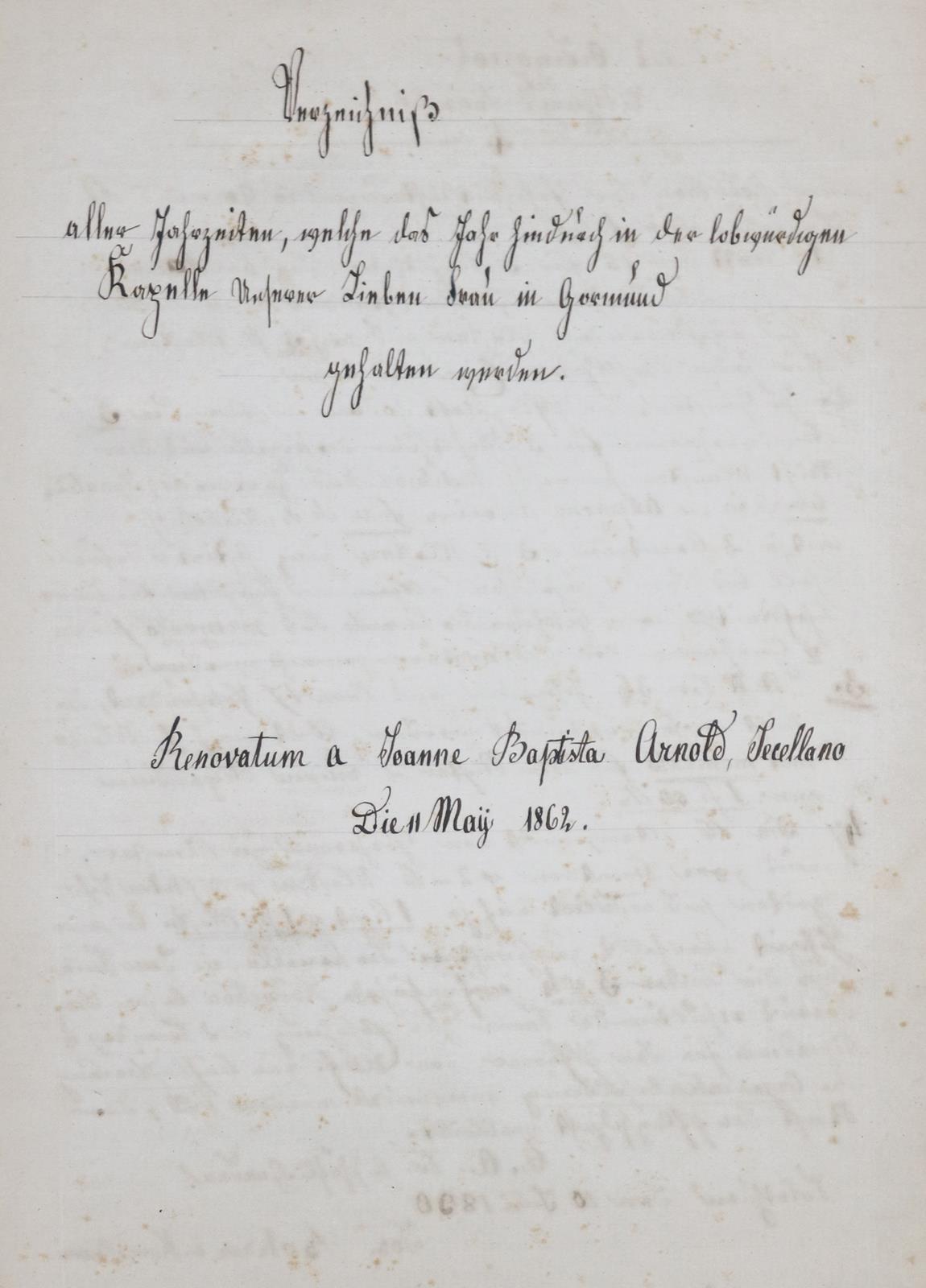 Jahrzeitbuch 1862 | Bild Nr.1