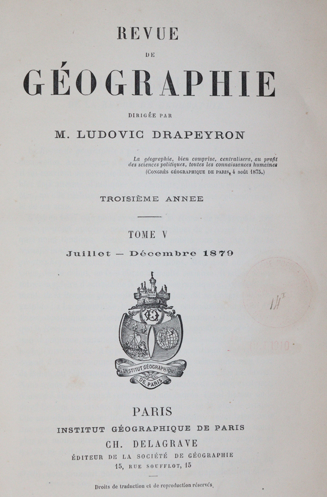 Revue de geographie. | Bild Nr.1