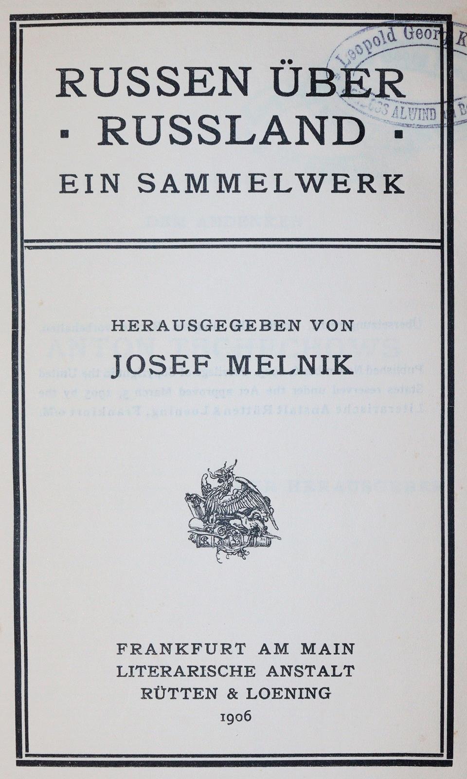 Melnik,J. (Hrsg.). | Bild Nr.1