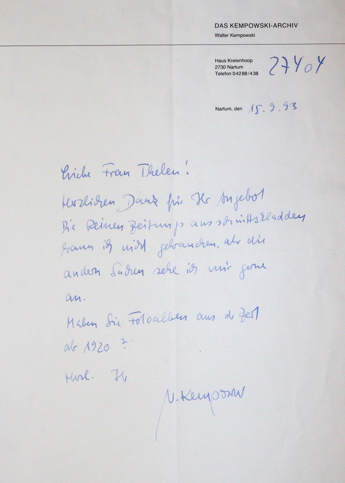 Kempowski, Walter, | Bild Nr.2