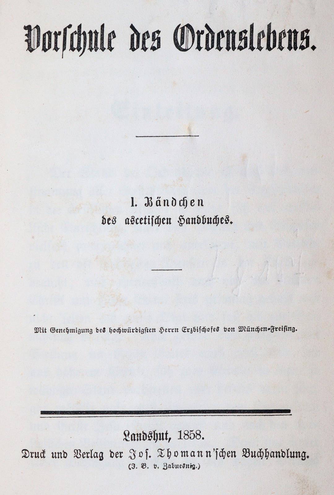 Ascetisches Handbuch für Ordensleute, | Bild Nr.1