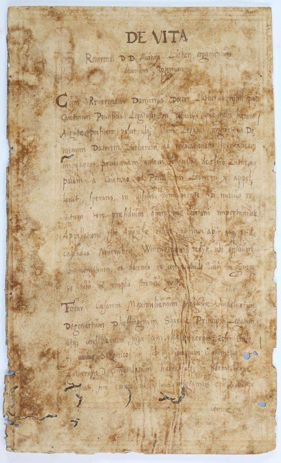 Argumentum de vita D. Martini Lutheri | Bild Nr.1
