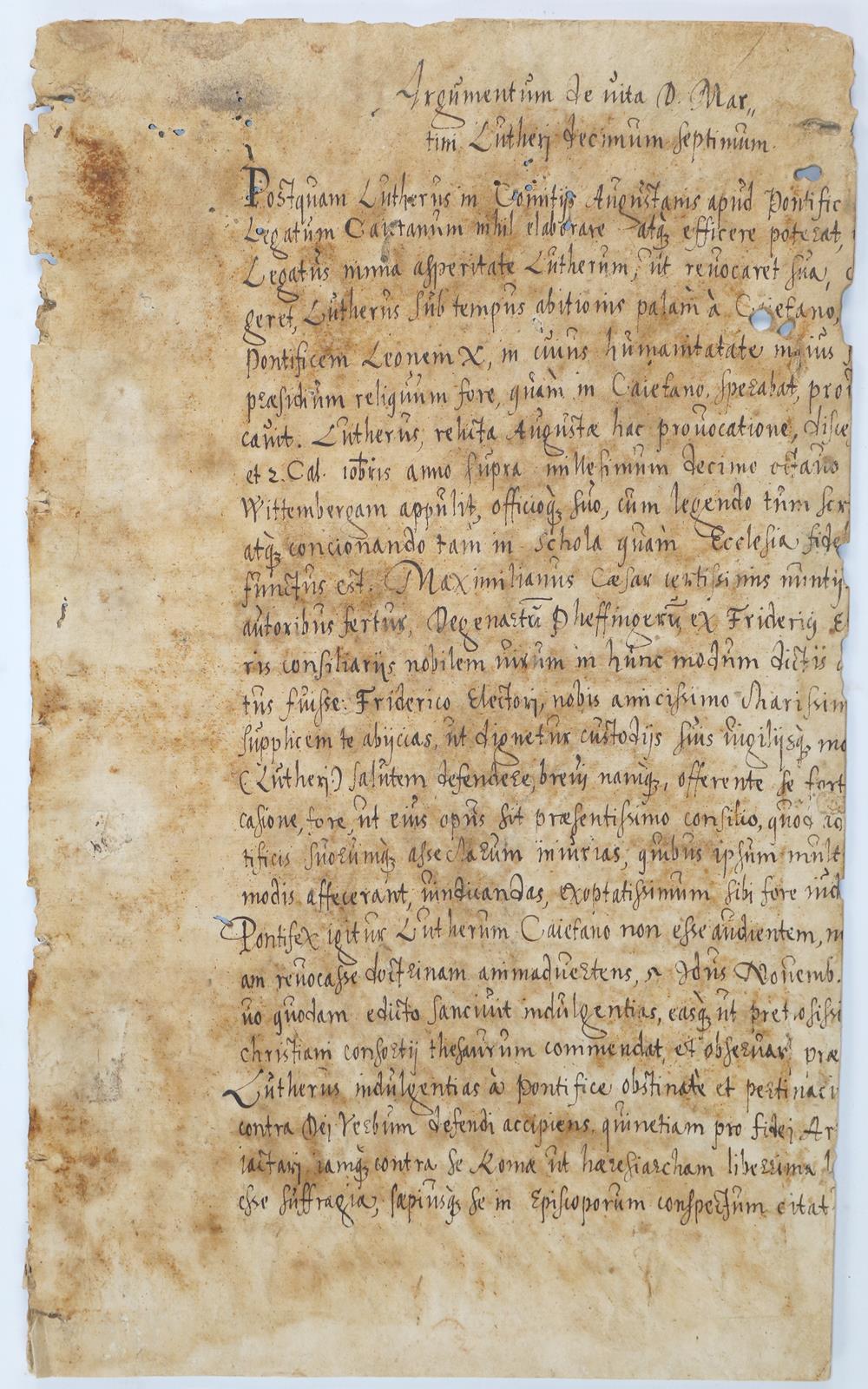 Argumentum de vita D. Martini Lutheri | Bild Nr.2