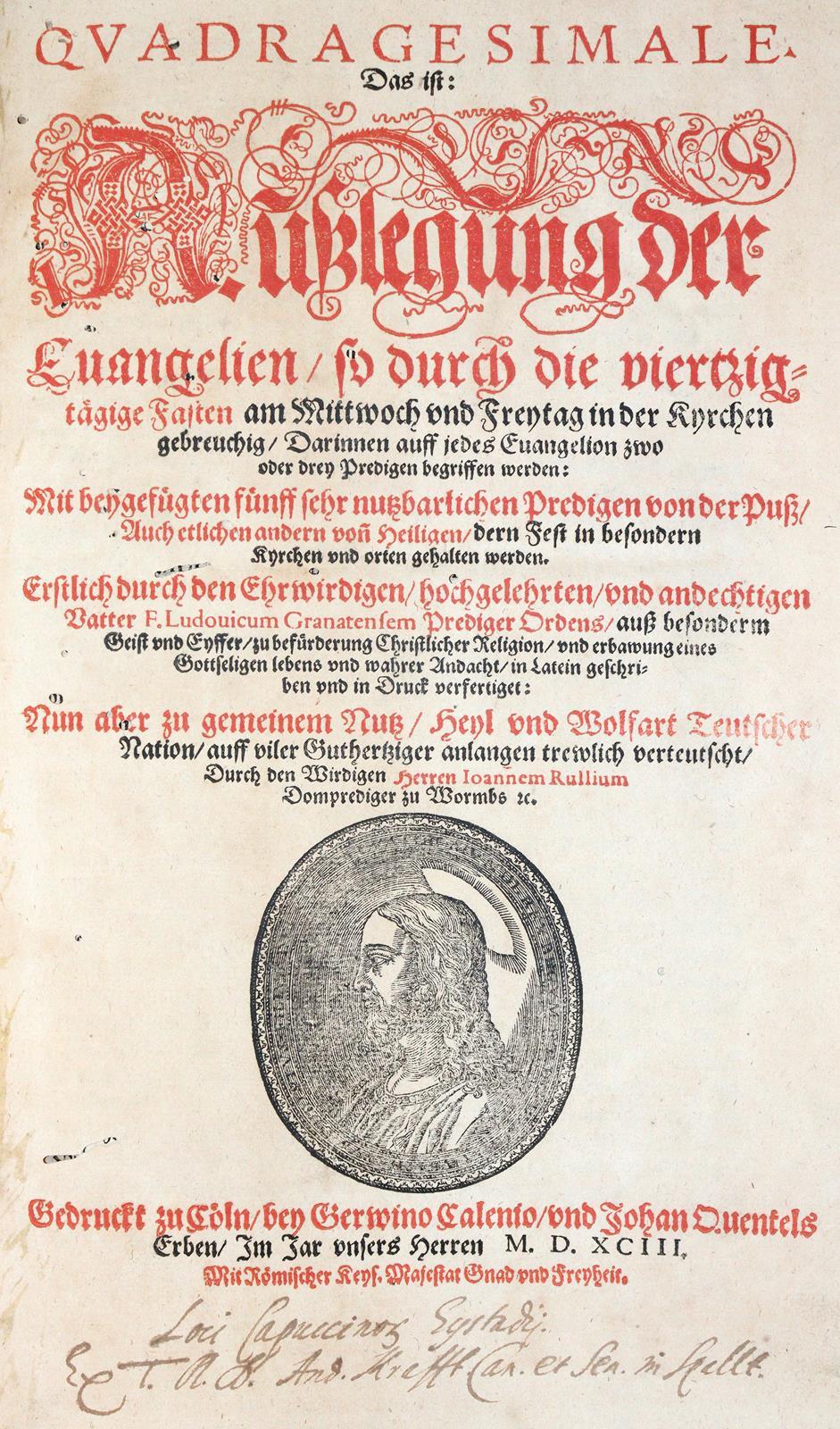 Luis de Granada (Ludovico Granatensis). | Bild Nr.1