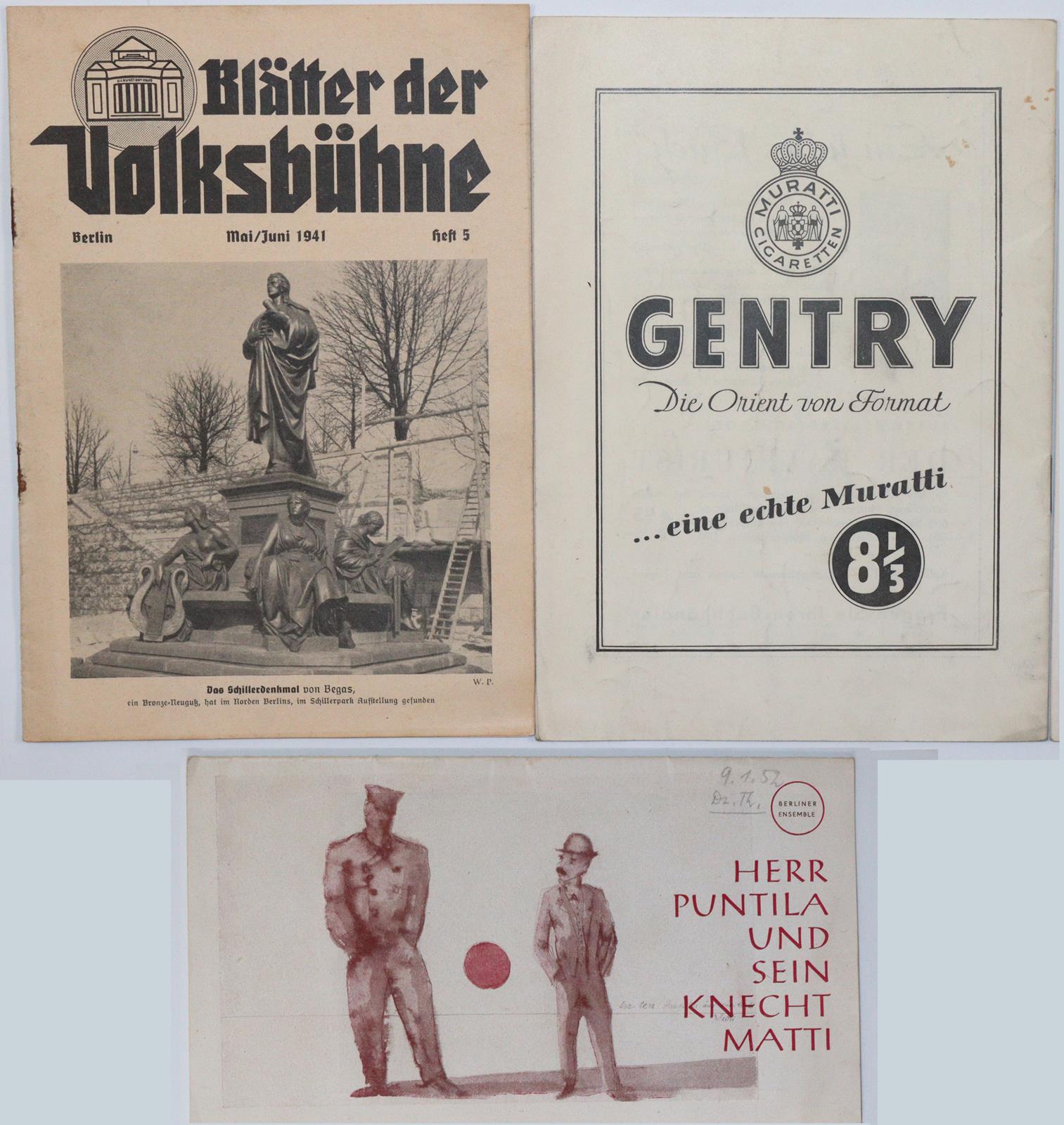 Theaterprogramme. | Bild Nr.1