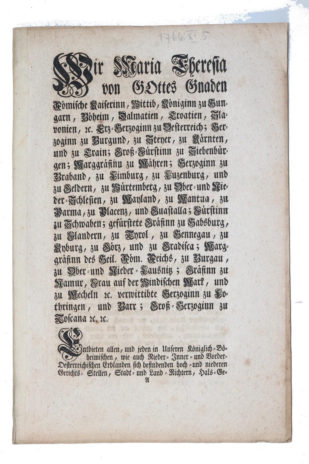 Maria Theresia, Erzherzogin von Österreich. | Bild Nr.1