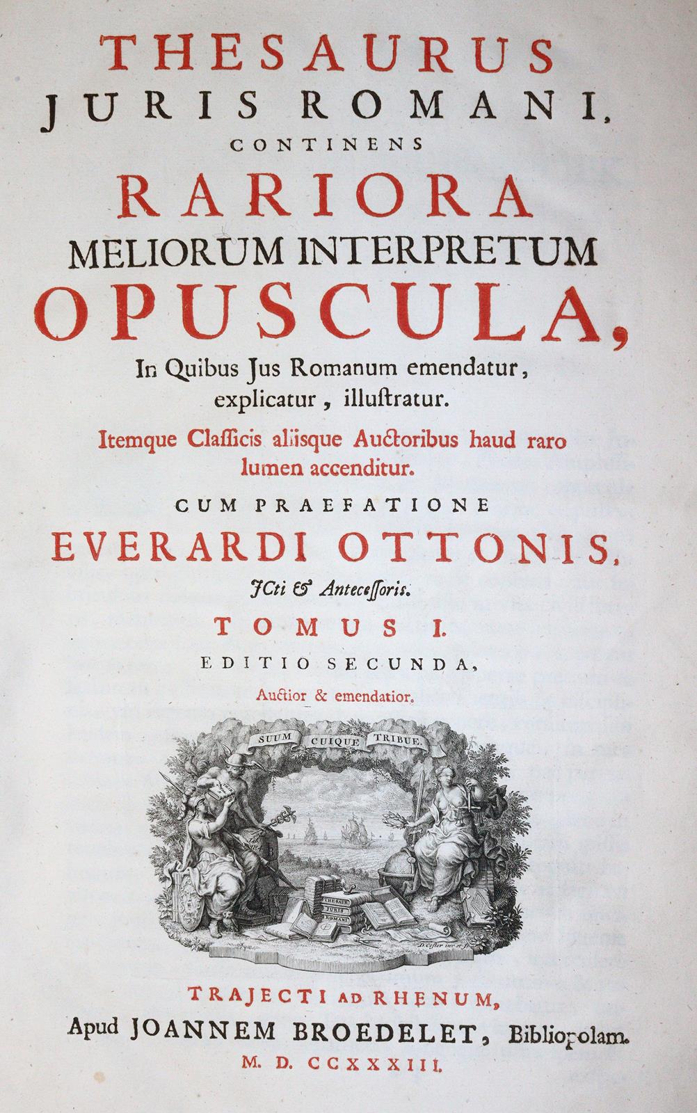 Thesaurus Juris Romani, | Bild Nr.1