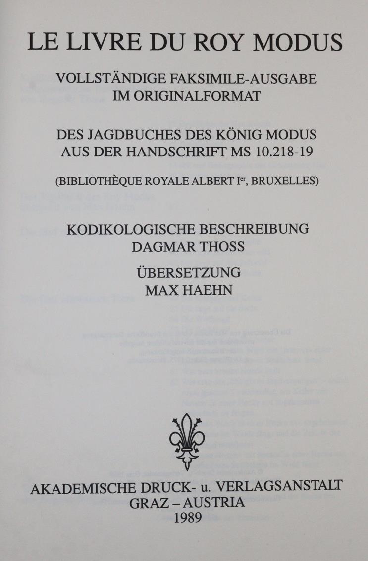 Livre du Roy Modus, Le. | Bild Nr.1
