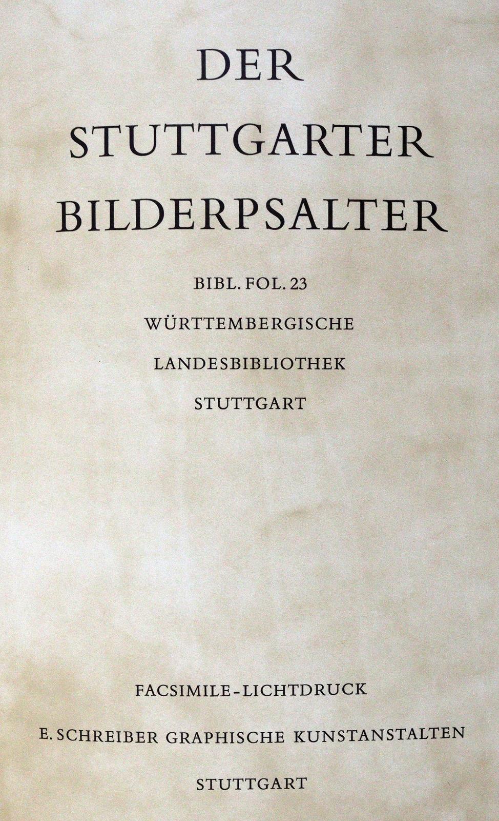 Stuttgarter Bilderpsalter, Der. | Bild Nr.1