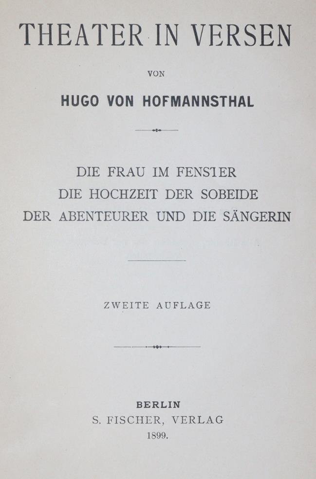 Hofmannsthal,H.v. | Bild Nr.1
