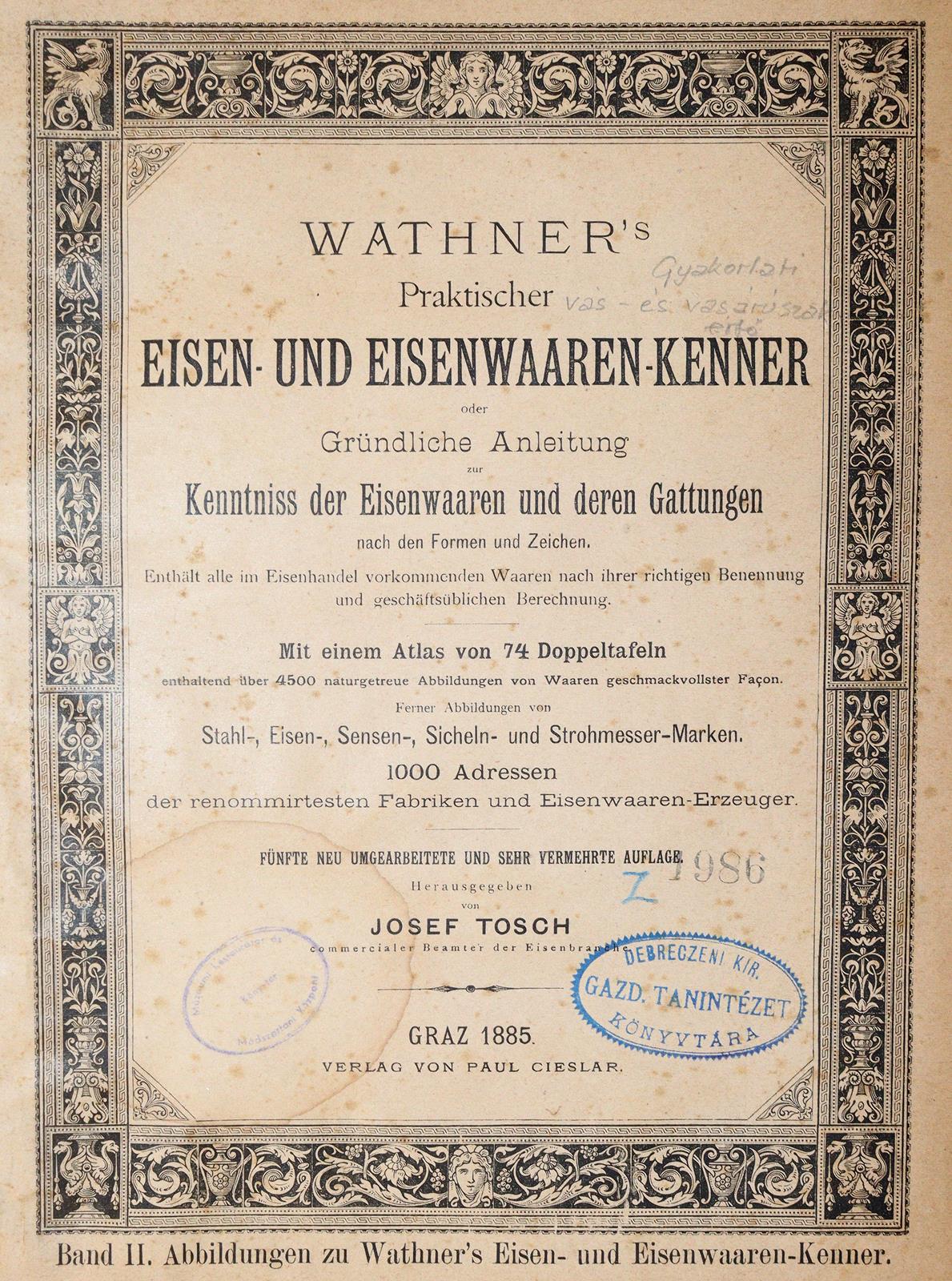 Wathner,J. u. J.Tosch. | Bild Nr.1