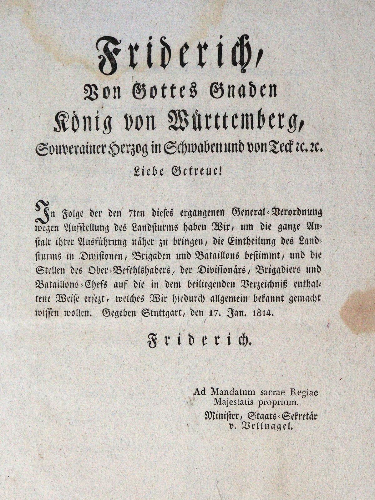 Friedrich I., König von Württemberg. | Bild Nr.2