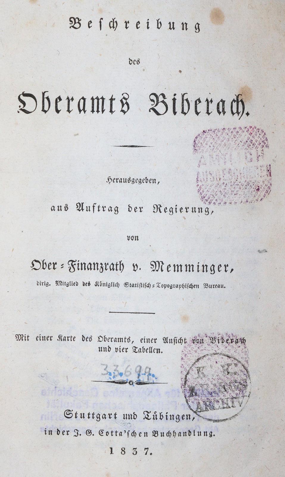 Oberamtsbeschreibungen. | Bild Nr.1