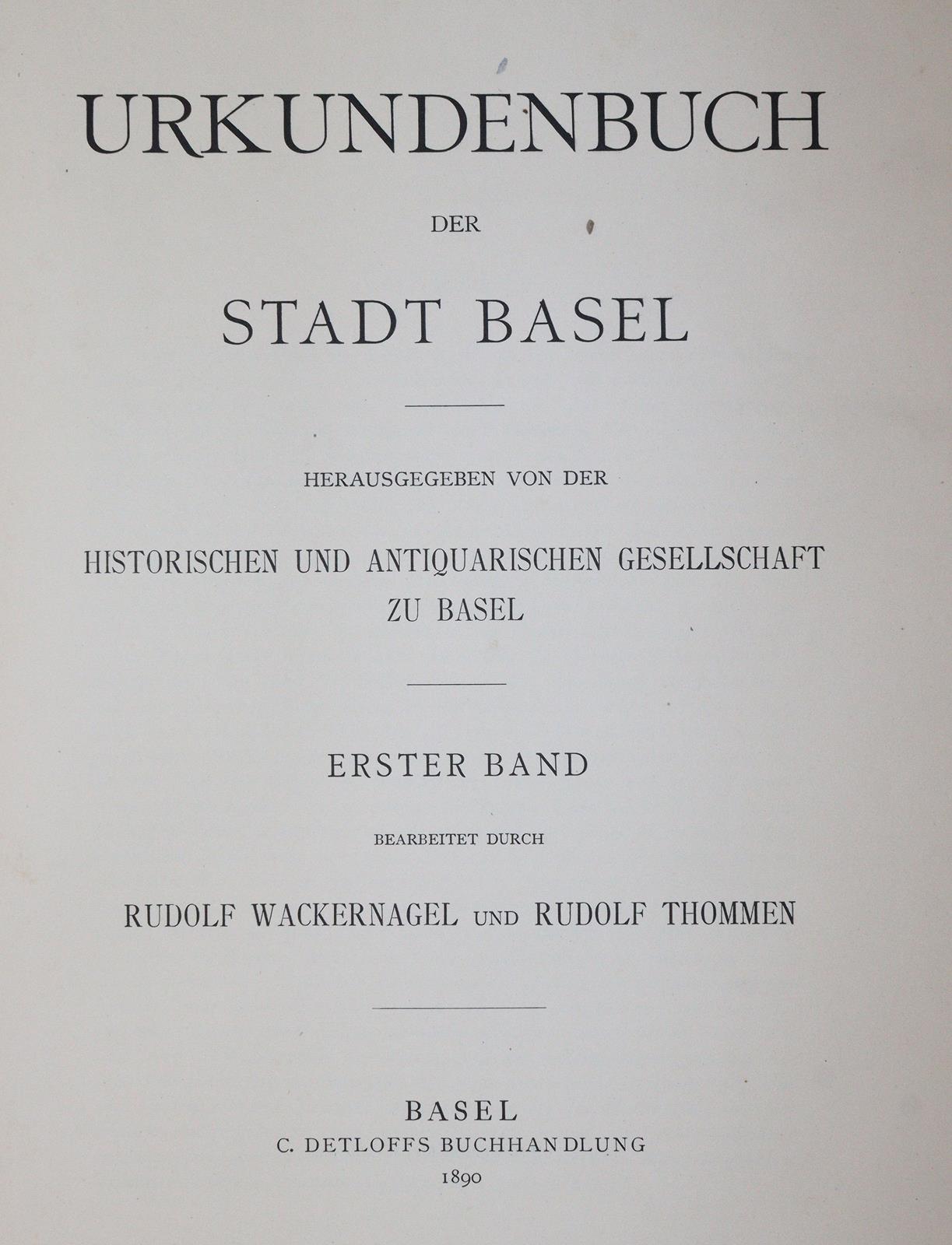 Urkundenbuch der Stadt Basel. | Bild Nr.1