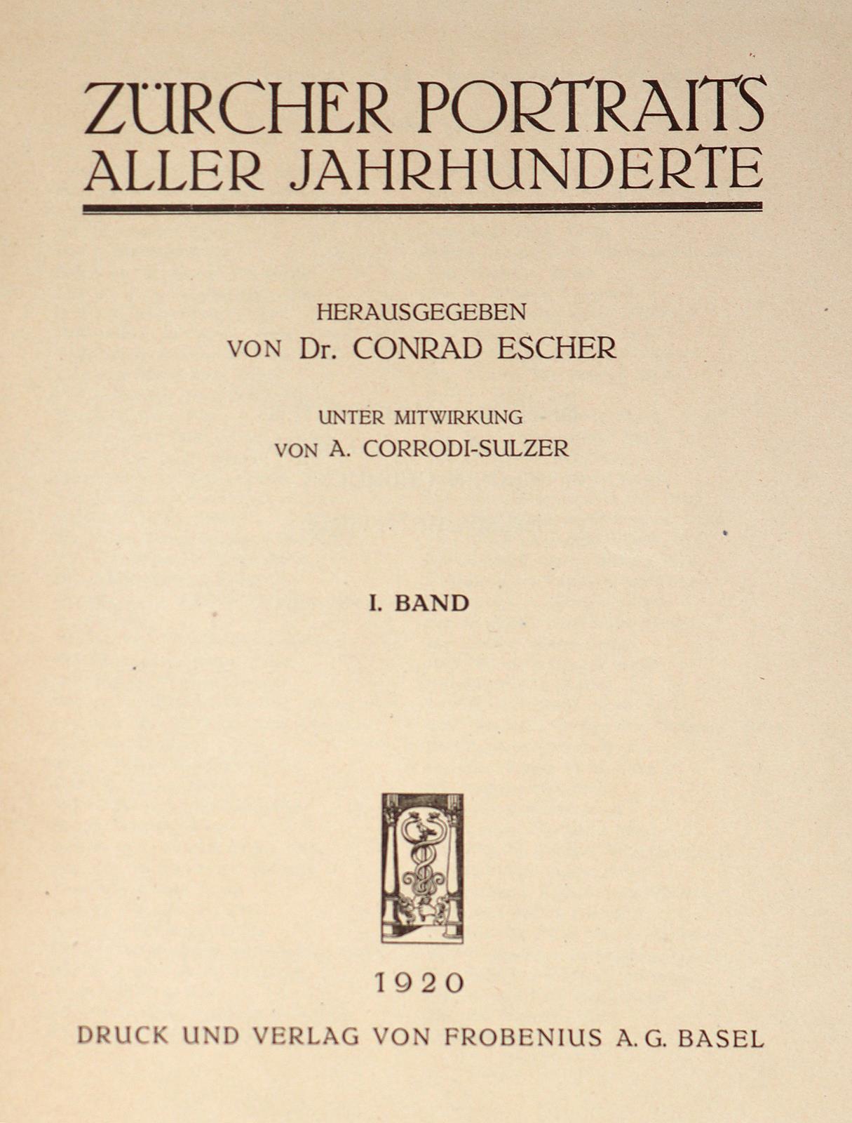 Escher,C. u. A.Corrodi-Sulzer. | Bild Nr.1