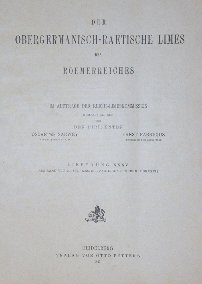 Obergermanisch-raetische Limes, Der, | Bild Nr.1