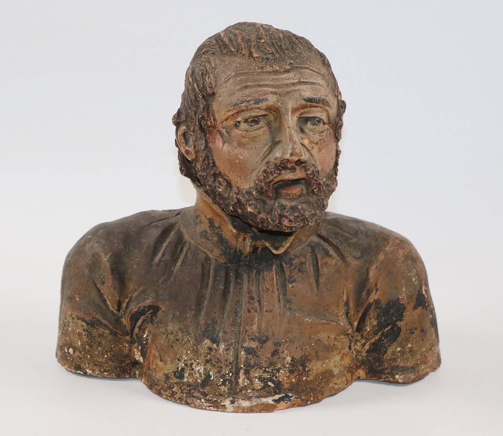 Terracotta Heiligenfigur. | Bild Nr.1