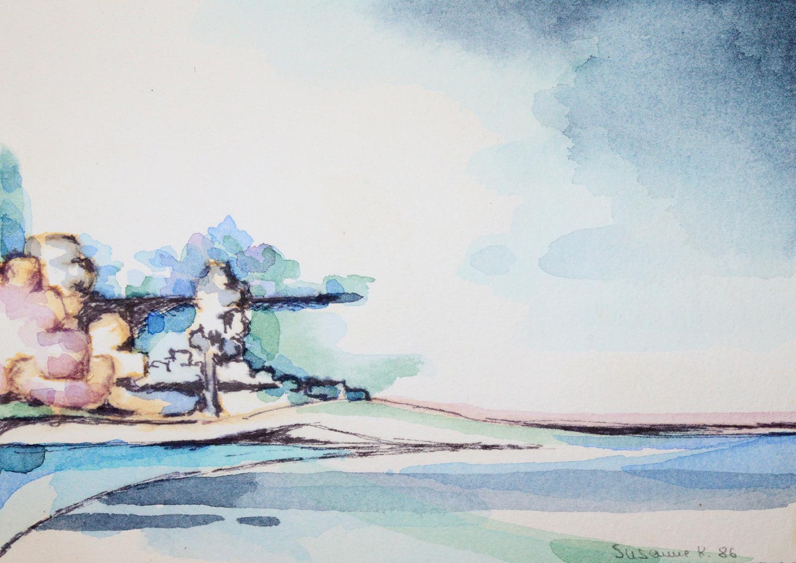 Landschaftsaquarell, | Bild Nr.2