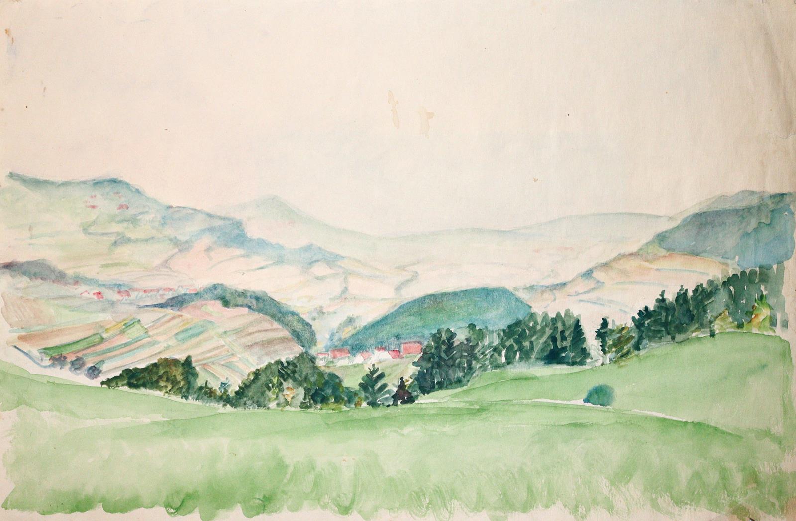 Landschaftsaquarell, | Bild Nr.4